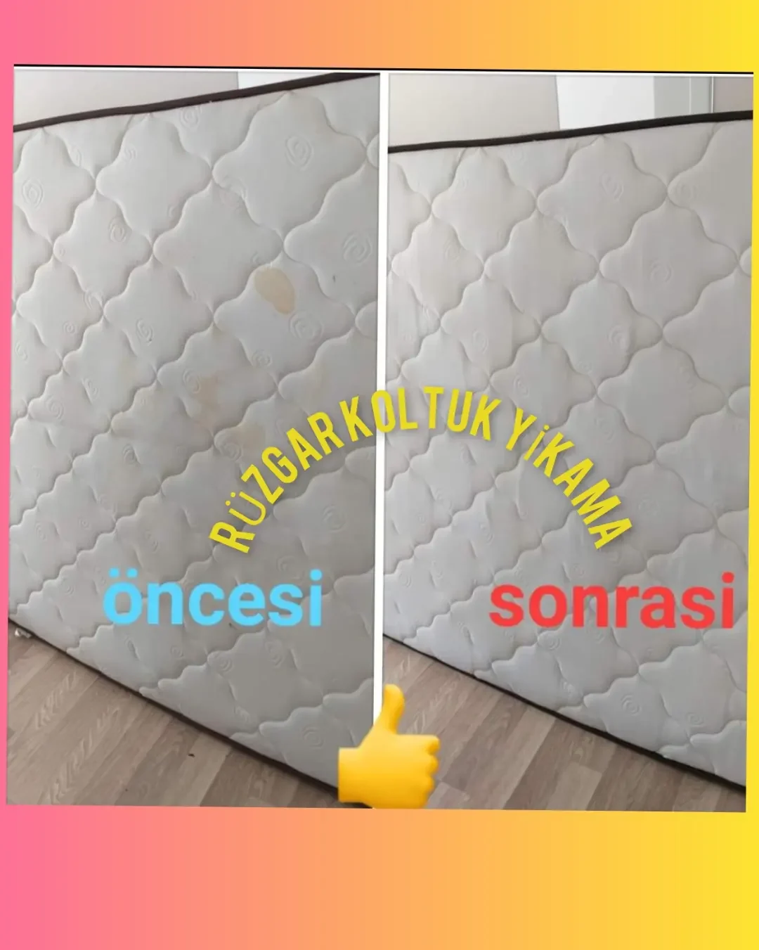 Yatak Önce / Sonra - Rüzgar Koltuk Yıkama Çanakkale